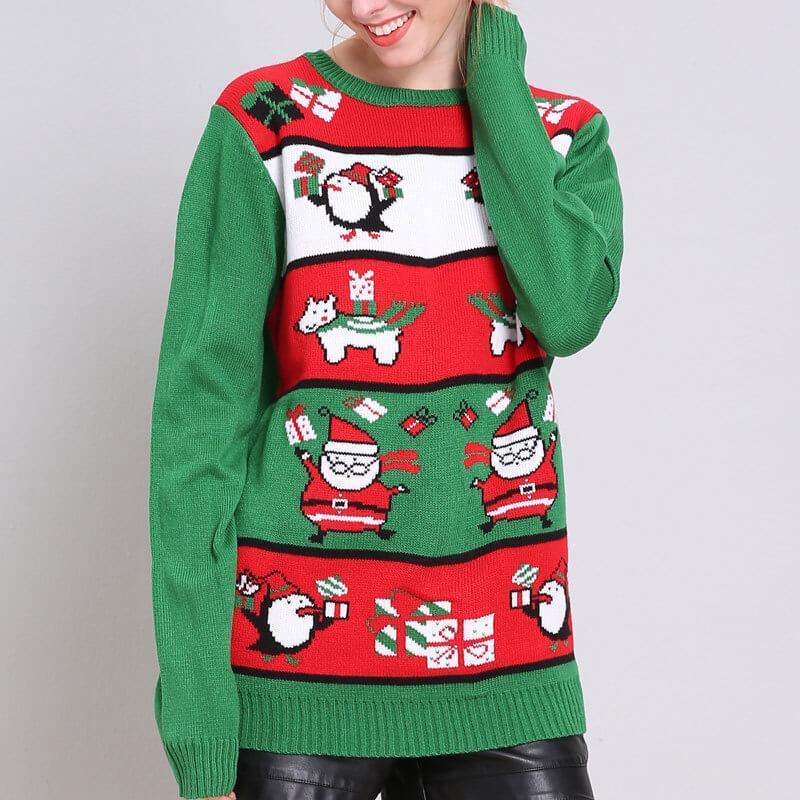 Ugly Christmas Crew Neck Knitting Sweater