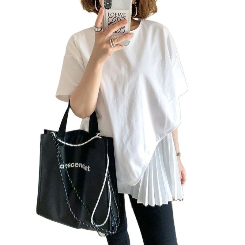 White shirt asymmetrical ruffles top t chic style korean streetwear casual loose irregular irregular female summer office tshirt