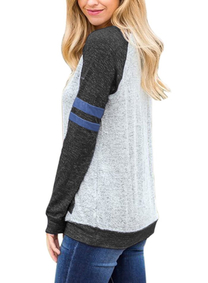 Contrast Stripes Sweatshirt