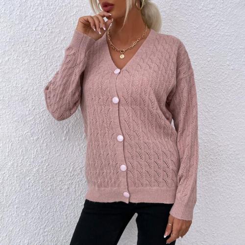 2021 Women Autumn Winter Sweater Crocheted Hollow Single-breasted Knitted Cardigan Women's Clothing свитер женский pull femme