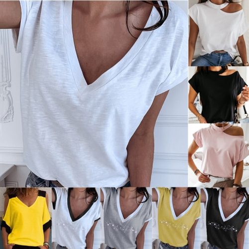 White Summer T Shirt Women Casual Womens Tee Shirts Harajuku Plus Size Tops Short Sleeve T-shirt Ladies Women Clothings