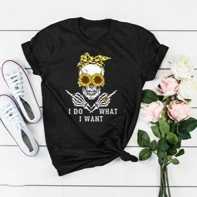Women's T-shirt with Skull Print