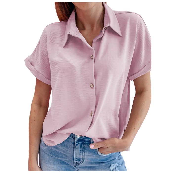 Women's T-shirt Pure Color Buttons Turndown Collar Ruffle Sleeveless T Shirt Summer Tops Loose Casual Office T-shirts Блузки53#G