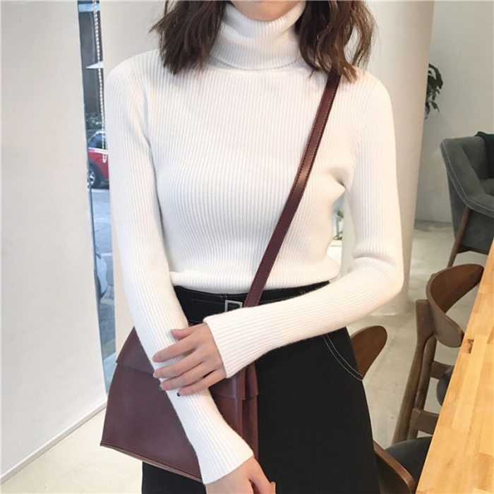 Turtleneck Cashmere Sweaters Fit Slim Knitted Sweater