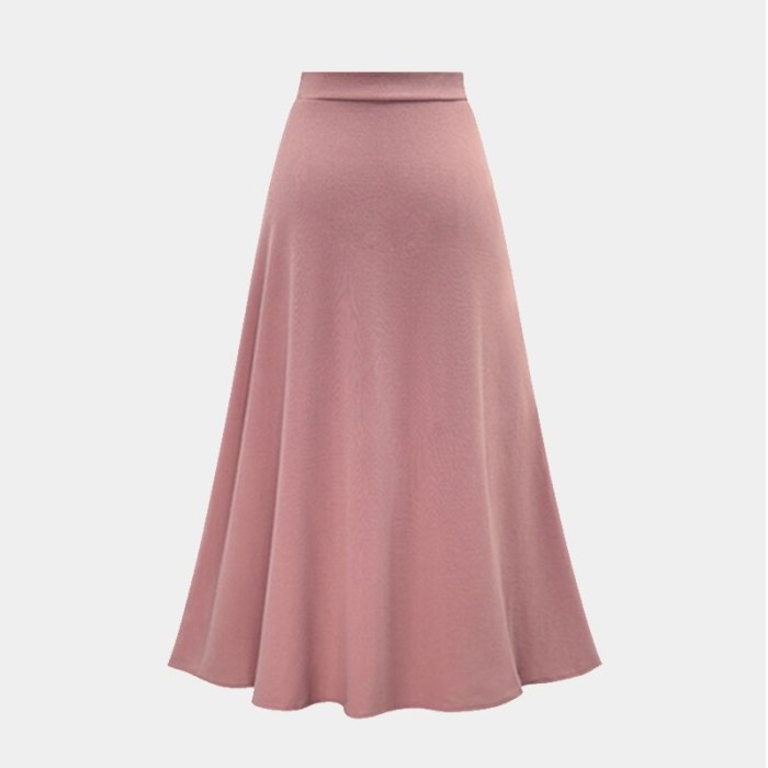 Chiffon Pink Ruffle Women's Long Skirt High Waist Bowtie Split Irregular Maxi Skirts Ladies Spring Winter Office Clothes Female