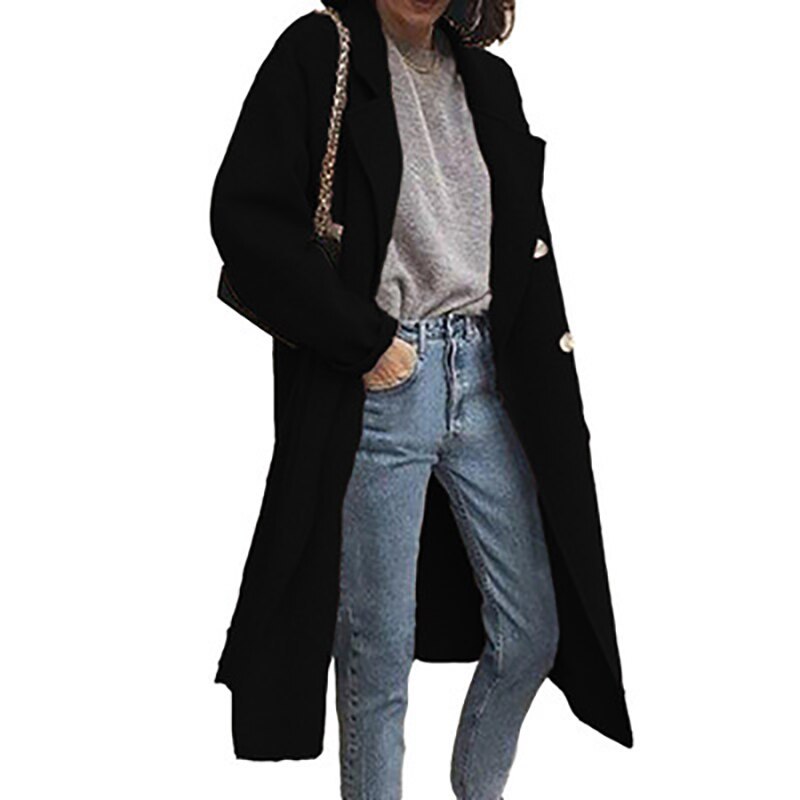 Casual Women's Clothing 2021 new Fashion Women's Clothing Spring New Windbreaker Woollen Coat Double Breasted wool coats