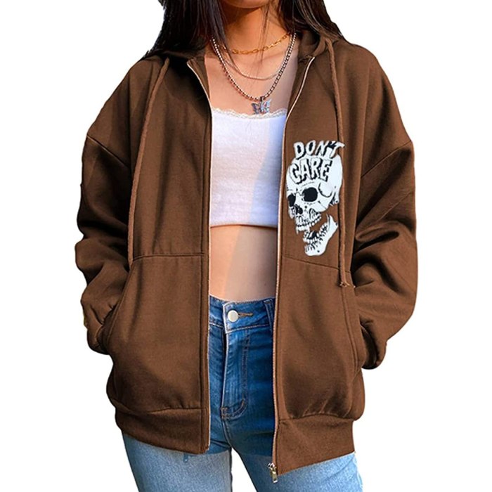 Plus Size Sweatshirts Women Up Hoodie Sweatshirt 90s Streetwear Sweatshirts Sudaderas