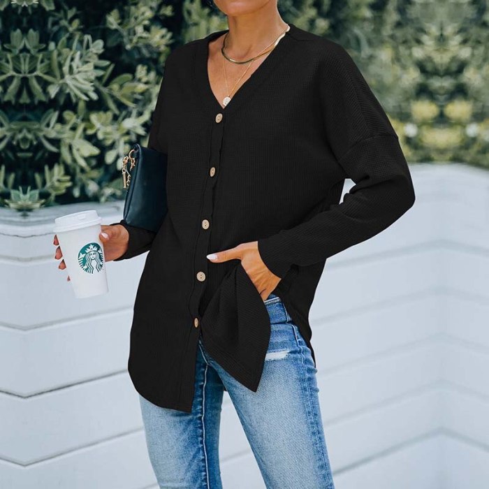 2021 Autumn Knitted Cardigan Women V Neck Loose Tie Front Cardigan Ladies Long Sleeve Sweater Cardigan For Women Knitwear