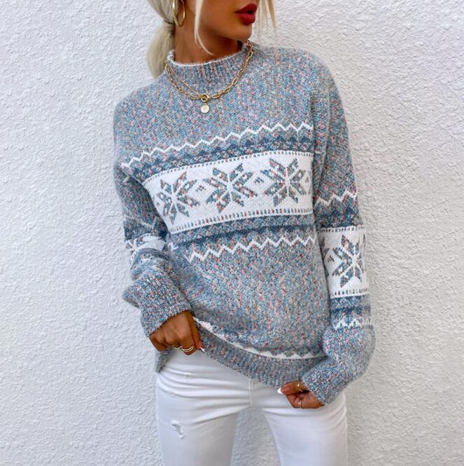 Women Vintage Sweater Knitted Jumper College Loose Winter Striped Jumper Pullovers Korean Knitwear Autumn Casual Tops Femme 2021