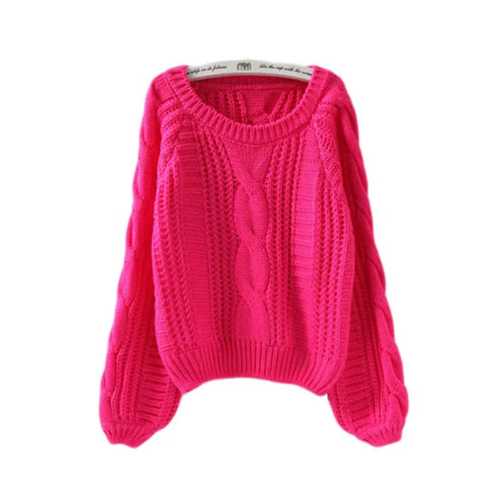 Winter Clothes Women Sweater 2021 Japanese Fashion Long Sleeve Casual Knitted Sweater Candy Color Harajuku Chic Woman Sweaters