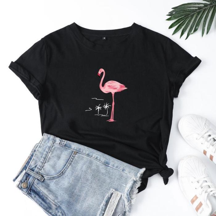 Flamingo Printed Short Sleeve