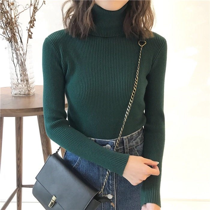 Turtleneck Cashmere Sweaters Fit Slim Knitted Sweater
