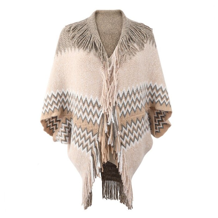 Women Knitted Winter Warm Sweater Cardigans Tassel Fringe Shawl Poncho Cardigan Jackets Coats Capes Poncho cloak shawls cape