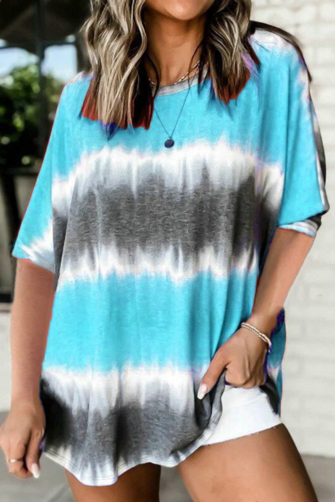 Oversized 5XL Women Tshirt Casual Loose Printed T-Shirt 2021 New Summer Short Sleeve O-Neck Tops 4XL Lady Tie-dye Tops Plus Size