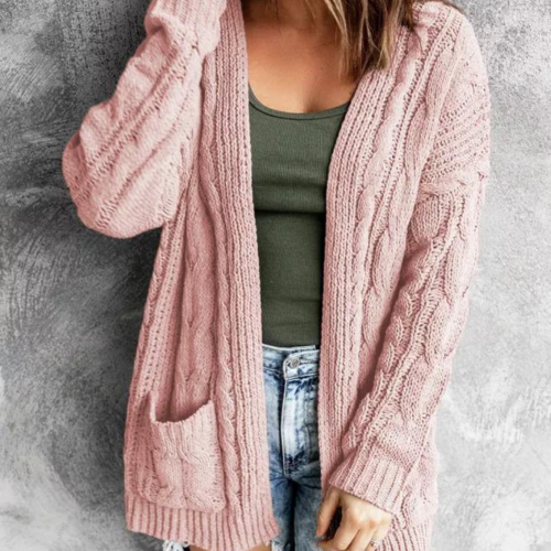 Nowssa Autumn Women Knitted Sweater Cardigan Open Stitch Hooded Letters Loose Sweaters Fall Fashion New Sweaters for Women 2021