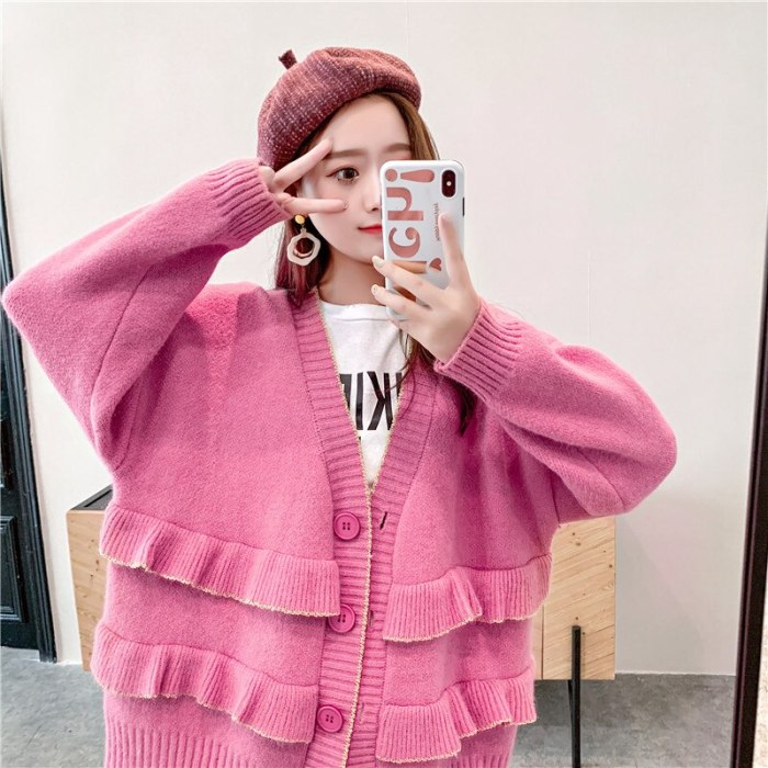 Women Fashion Knit Cardigan Sweater