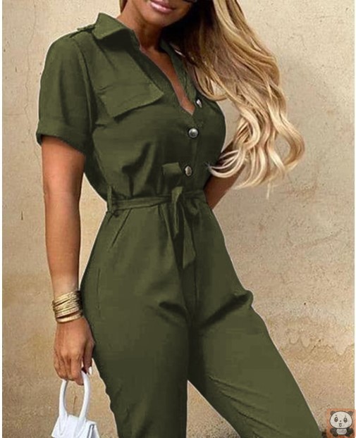 2021 Casual Printed One-Piece Solid Jumpsuits