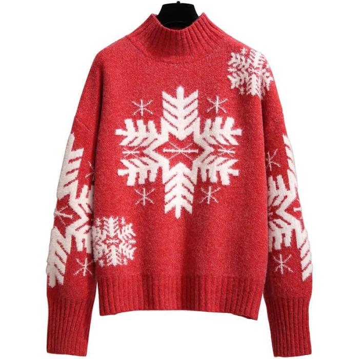 Ugly Christmas Turtleneck Chunky Sweater