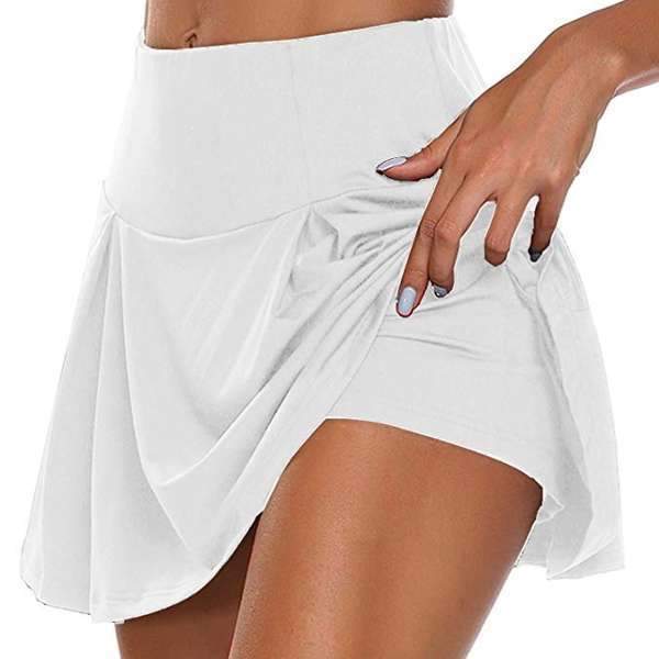 Women's Tennis Skirt Solid High Elastic Waist Black Plus Size 5XL Stylish Skirt 2020 Summer New Chic Sexy Mini Sports Skirts