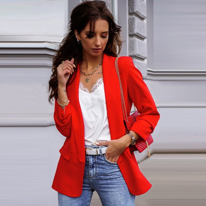 Autumn and winter women's long-sleeved small suit Europe and United States new OL temperament professional body jacket