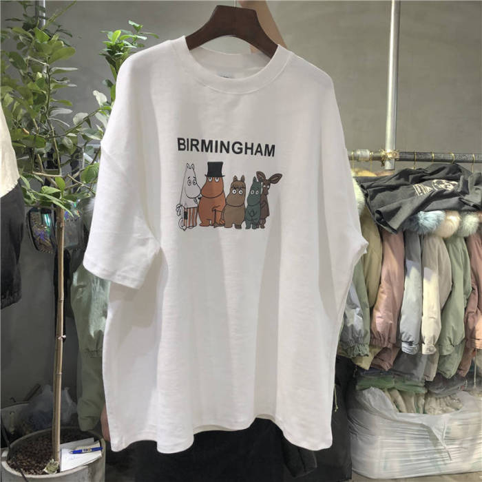 100% Cotton Summer Fashion Tops and Tees for Women T-shirts 3D Printed Tops Casual Streetwear Tops