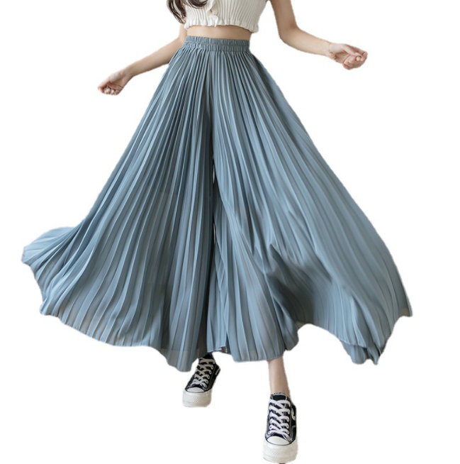 Women Chiffon Pleated Skirt Vintage High Waist Tutu Skirts Womens Saia Midi Rokken 2020 Summer Style Jupe Femme Skirt