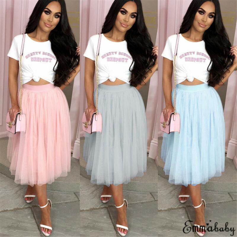 New Fashion Sexy Female Skirt Women Layers Tulle Maxi Skirt Womens Night Cocktail Party Bridesmaid Midi Skirt