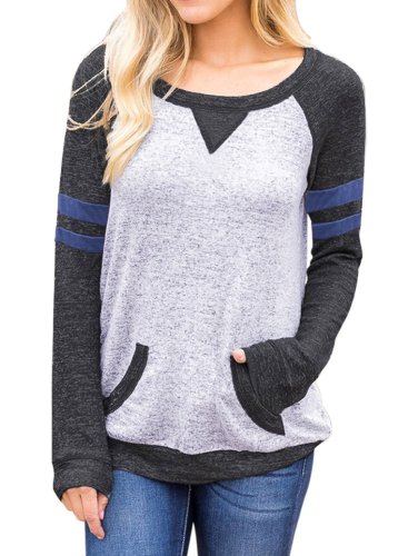 Contrast Stripes Sweatshirt