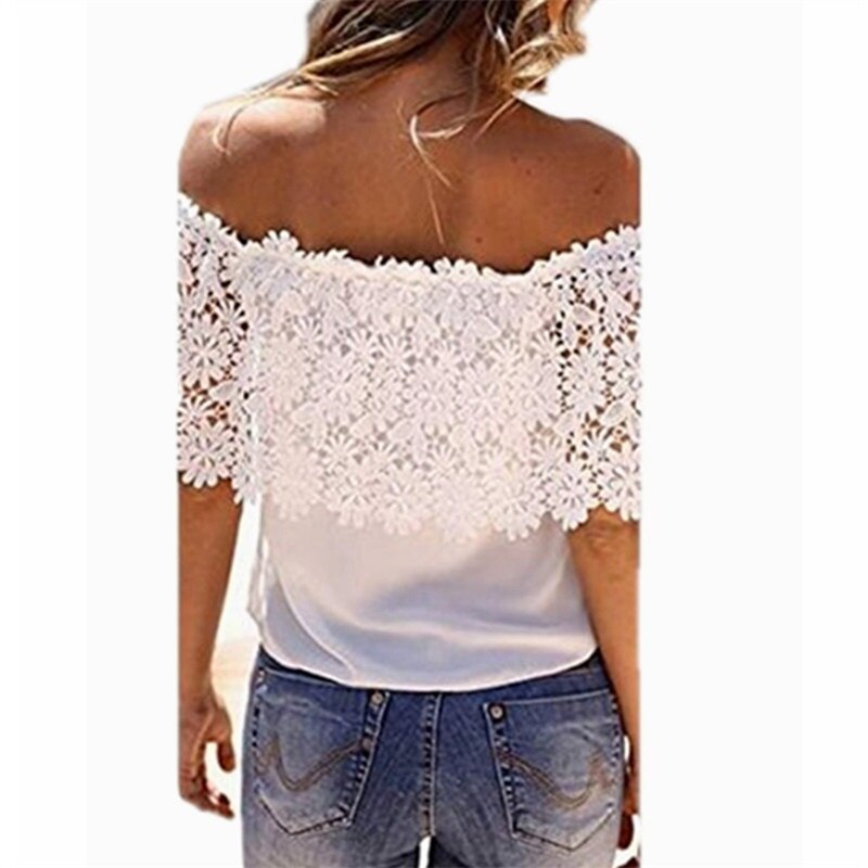 Summer T Shirt Women 2021 Fashion Europe America Women's New Chiffon Lace Stitching T-shirt Burst Women's Vestidos