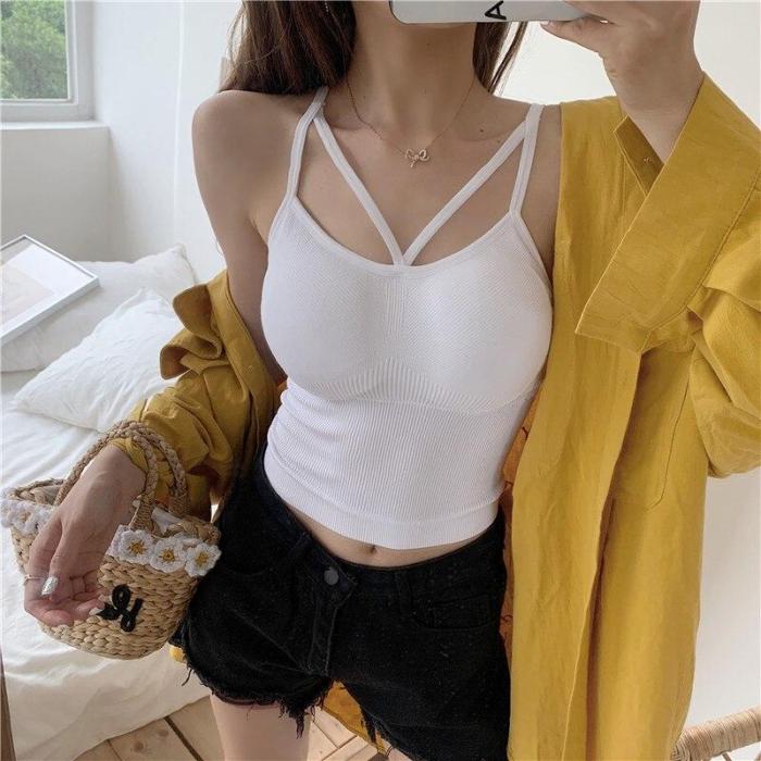 Sexy Halter Tank Crop Top Women Camis Backless Camisole
