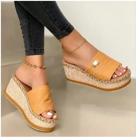 Women's Sandals 2021 Summer Female Slippers Flat Woman Peep-toe Comfort Slip-on Casual Shoes Mujer Slingback