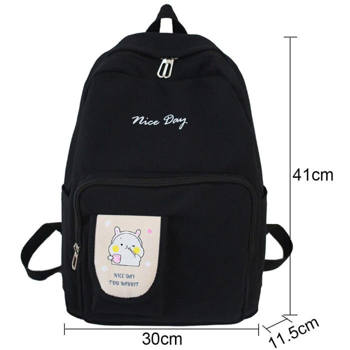 Nylon Women Cute Backpack Print Female Fashion Waterproof School Bags Student Girl Kawaii Backpacks Ladies Book Harajuku Bag New