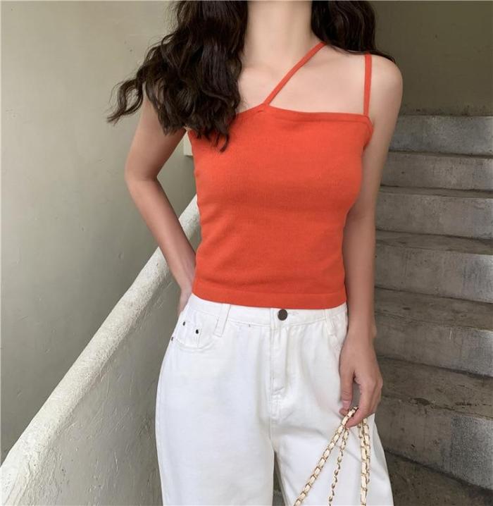 Sexy Halter Tank Crop Top Women Camis Backless Camisole