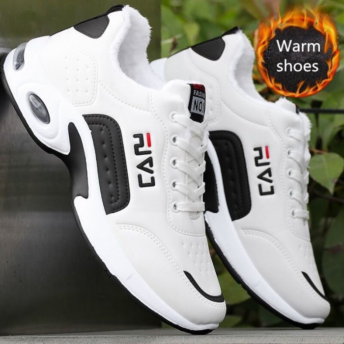 2021 new fashion men's shoes men's air cushion sneakers low-top lace-up warm leather casual shoes lace-up running shoes