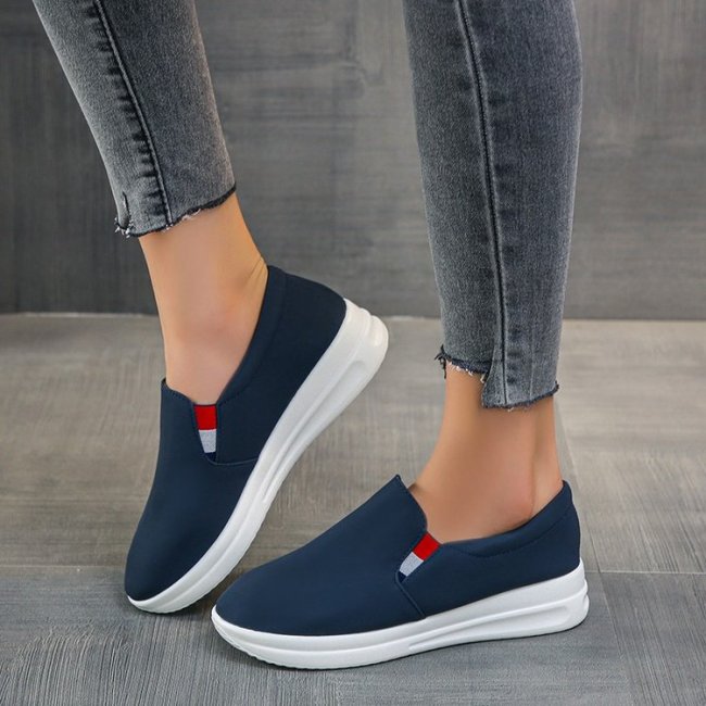 Women's Vulcanized Shoes, Women's Pull-on Solid Color Sneakers, Women's Sports Comfortable And Casual Women's Shoes 2021