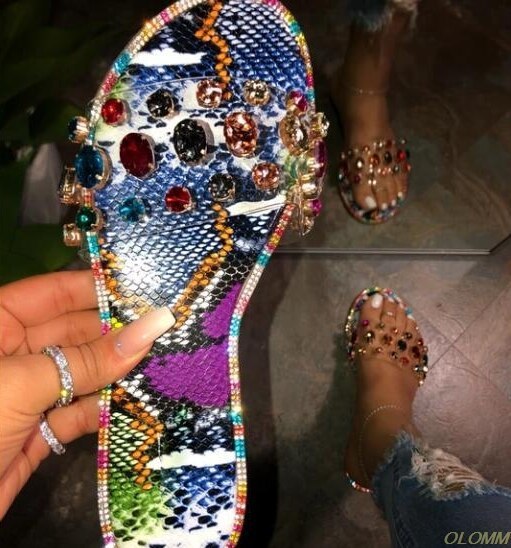 Summer Woman Flat Slippers Candy Color Jelly Shoe Woman Transparent Slides Female Open Toe Flip Flops Women's Beach Shoes