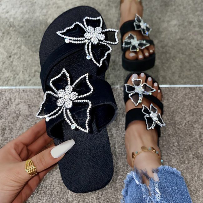 Summer Women Slippers Summer Fashion Ladies Butterfly Bohemian Style Casual Sandals Beach Shoes Wedges Slippers Female Shoes