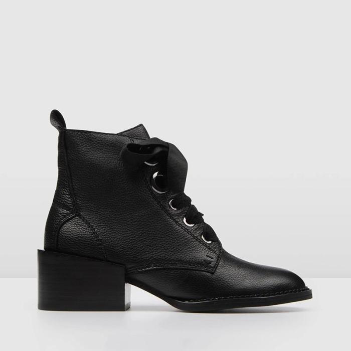 Women's Fashion Solid Color Martin Ankle Boots