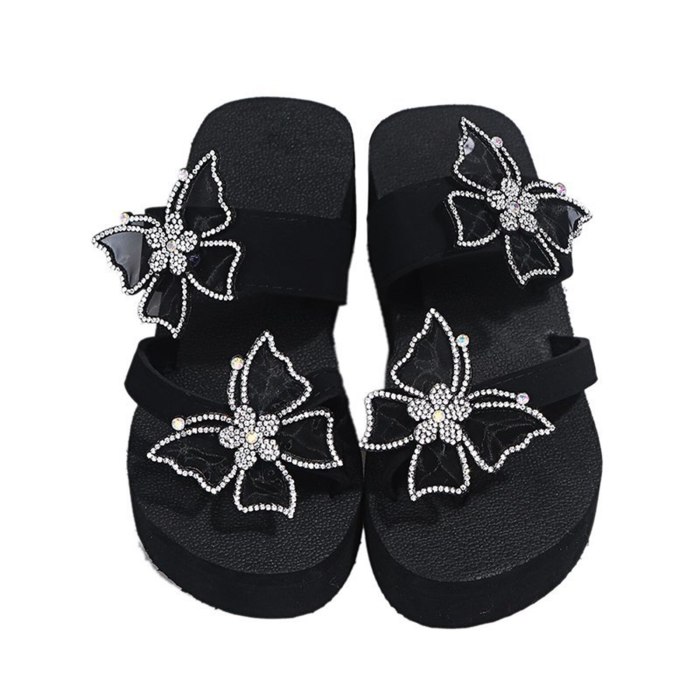 Summer Women Slippers Summer Fashion Ladies Butterfly Bohemian Style Casual Sandals Beach Shoes Wedges Slippers Female Shoes