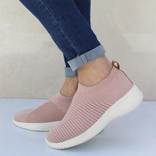 Plus Size Women Casual Knitting Sock Sneakers Stretch Flat Platform Shoes