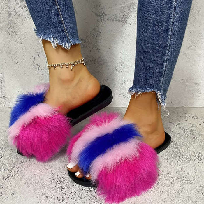 Amazing Plush Top Sales House Slippers for Women Luxury Brand Flat Sandals Woman Flip Flops Hot Breathable Women's Sneakers CH
