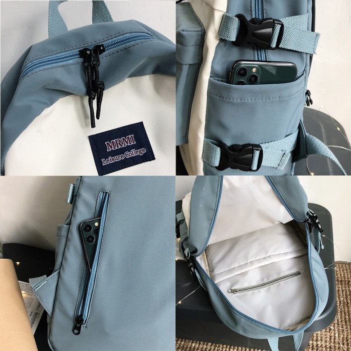 Women New Trendy Cute Backpack Harajuku Nylon Female School Bag Ladies Kawaii Travel Backpack Girl Fashion Student Book Bag