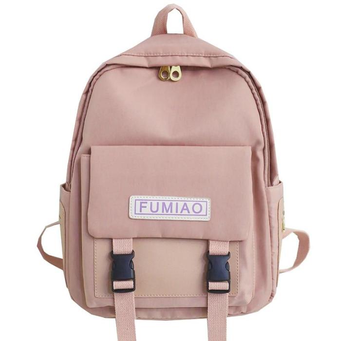 Cute Waterproof Buckle Backpack Women Fashion School Bags For Teenage Girls Nylon Backpack Harajuku Female Bag Ladies Luxury new