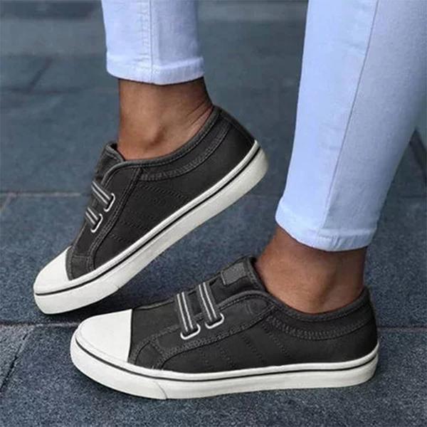 Simple Canvas Slip On Casual Women Sneakers