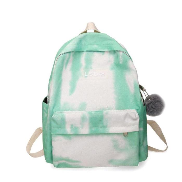Women Travel Bag Soft Fashion Shoulder Backpack Versatile Starry Sky Backpack Clutches Bag Nylon Schoolbags Zipper Rucksack