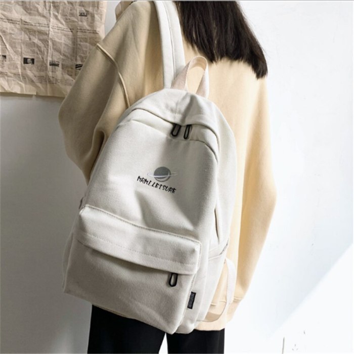 2021 Solid Planet backpack Canvas girl school bags for teenage College Women SchoolBag High student bag black Saturn printing