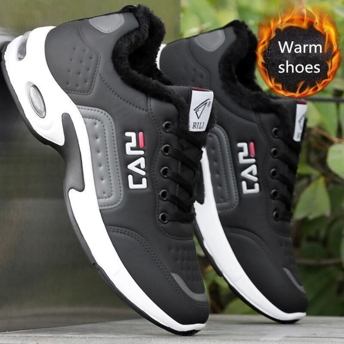 2021 new fashion men's shoes men's air cushion sneakers low-top lace-up warm leather casual shoes lace-up running shoes