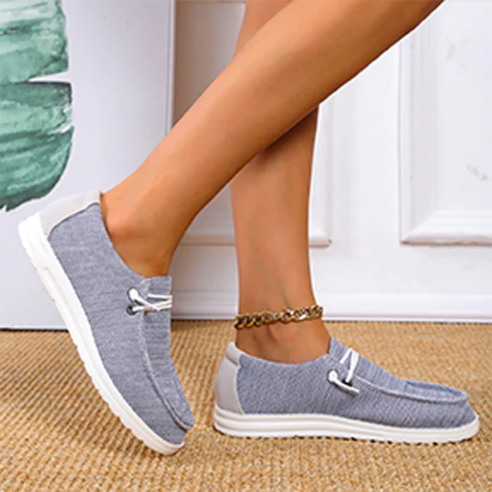 Breathable Female Footwear Plus Size 2021 Women Flats Lace Up Shallow Ladies Shoes Comfort Round Toe Casual Woman Shoe Solid