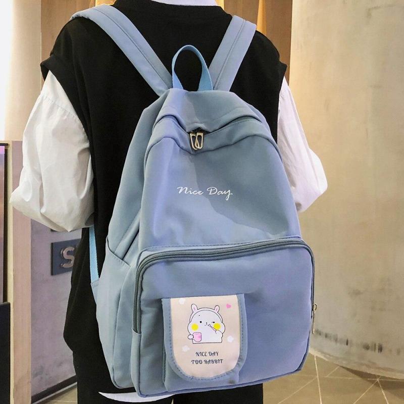 Nylon Women Cute Backpack Print Female Fashion Waterproof School Bags Student Girl Kawaii Backpacks Ladies Book Harajuku Bag New