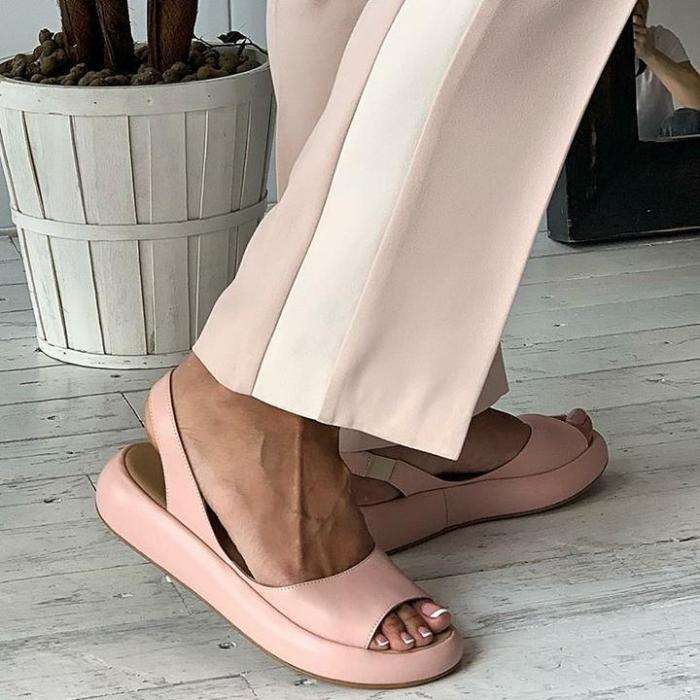 Casual Faux Leather Sandals